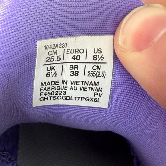 Asics Court FF 3 Novak Tennis Shoes Sneakers Mens 8.5 White Purple 1042A220 main image 6
